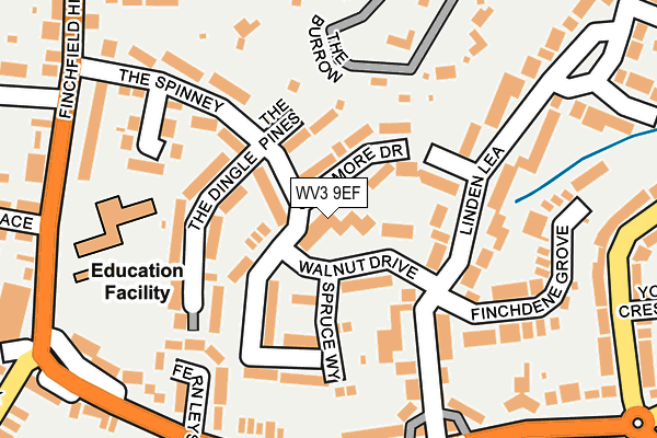 WV3 9EF map - OS OpenMap – Local (Ordnance Survey)