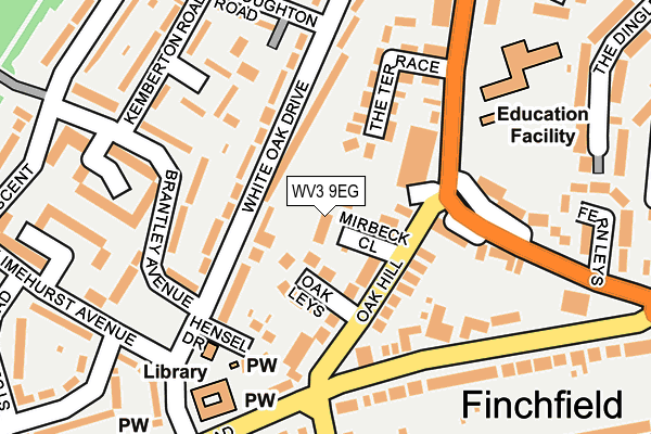 WV3 9EG map - OS OpenMap – Local (Ordnance Survey)