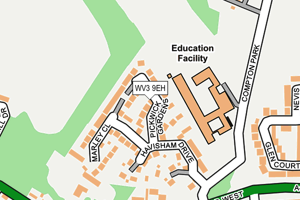 WV3 9EH map - OS OpenMap – Local (Ordnance Survey)