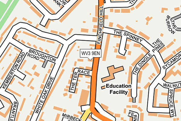 WV3 9EN map - OS OpenMap – Local (Ordnance Survey)