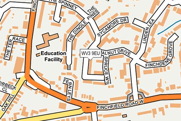 WV3 9EU map - OS OpenMap – Local (Ordnance Survey)