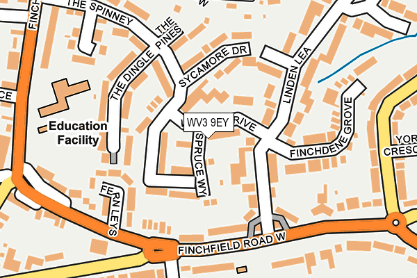 WV3 9EY map - OS OpenMap – Local (Ordnance Survey)