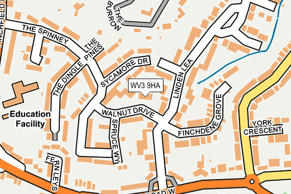 WV3 9HA map - OS OpenMap – Local (Ordnance Survey)