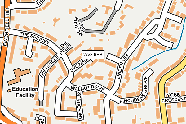 WV3 9HB map - OS OpenMap – Local (Ordnance Survey)