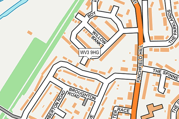 WV3 9HG map - OS OpenMap – Local (Ordnance Survey)