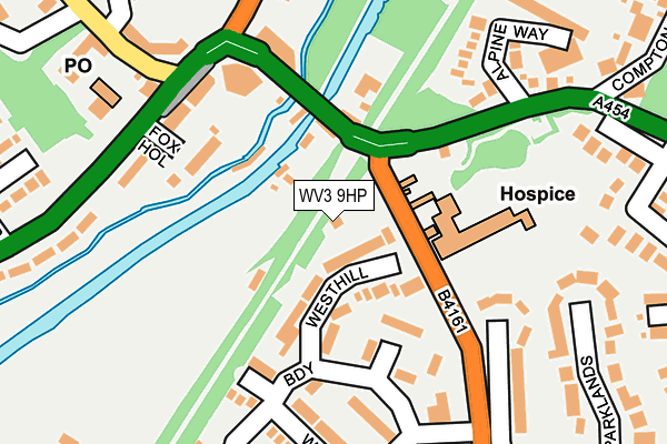 WV3 9HP map - OS OpenMap – Local (Ordnance Survey)