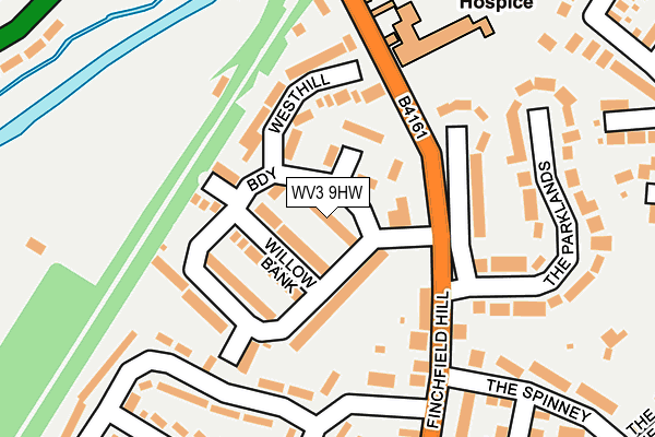 WV3 9HW map - OS OpenMap – Local (Ordnance Survey)