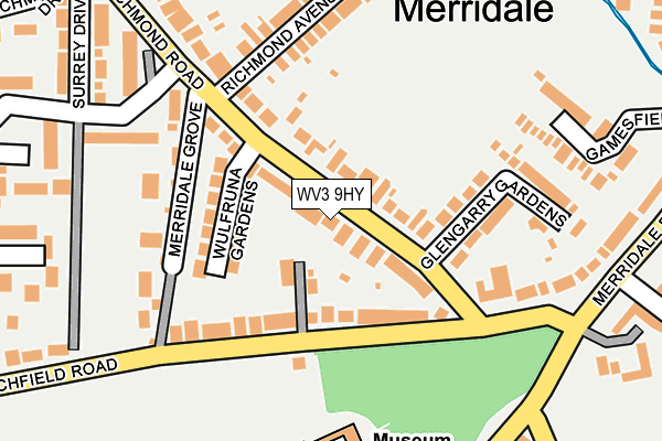 WV3 9HY map - OS OpenMap – Local (Ordnance Survey)
