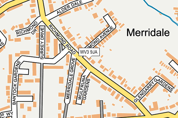 WV3 9JA map - OS OpenMap – Local (Ordnance Survey)