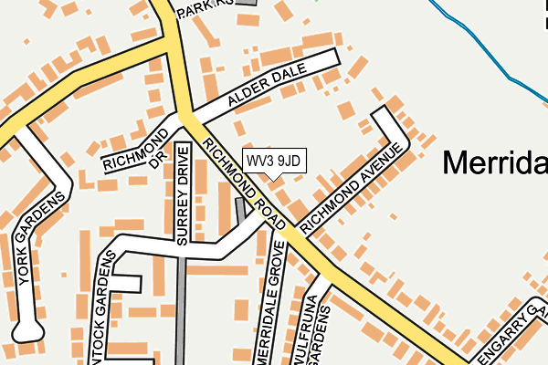 WV3 9JD map - OS OpenMap – Local (Ordnance Survey)