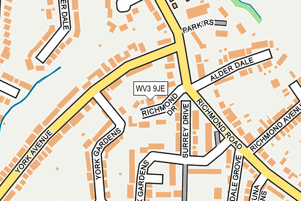 WV3 9JE map - OS OpenMap – Local (Ordnance Survey)
