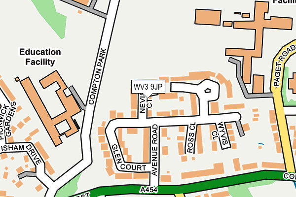 WV3 9JP map - OS OpenMap – Local (Ordnance Survey)