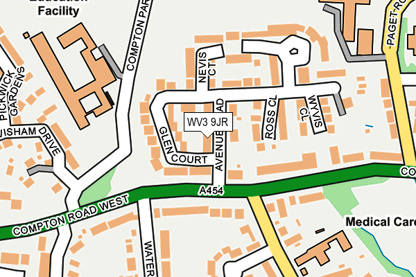 WV3 9JR map - OS OpenMap – Local (Ordnance Survey)