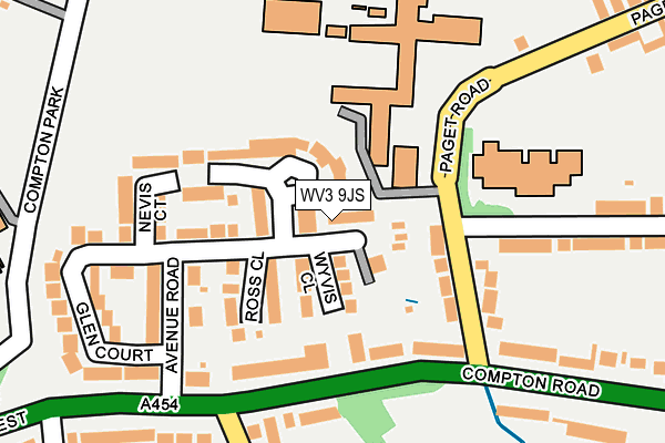 WV3 9JS map - OS OpenMap – Local (Ordnance Survey)