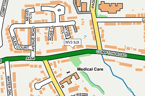 WV3 9JX map - OS OpenMap – Local (Ordnance Survey)