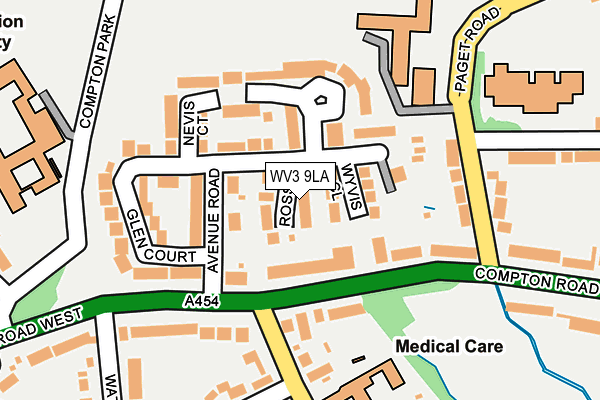 WV3 9LA map - OS OpenMap – Local (Ordnance Survey)
