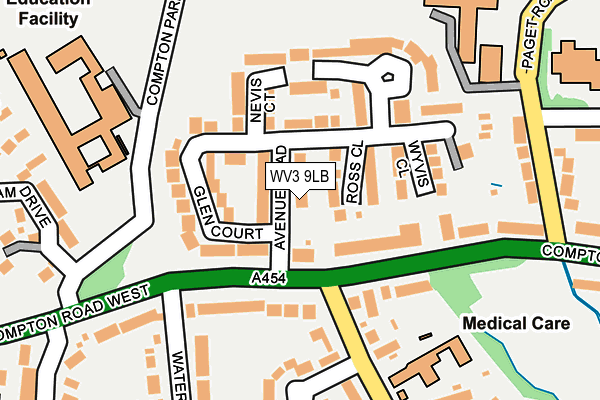 WV3 9LB map - OS OpenMap – Local (Ordnance Survey)