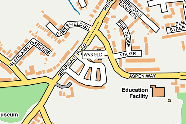 WV3 9LD map - OS OpenMap – Local (Ordnance Survey)