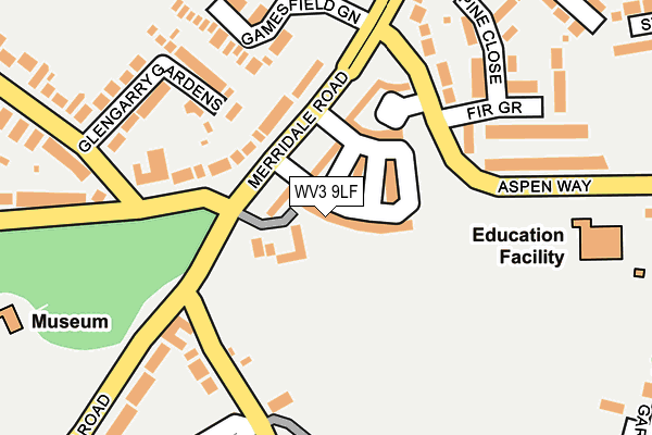 WV3 9LF map - OS OpenMap – Local (Ordnance Survey)