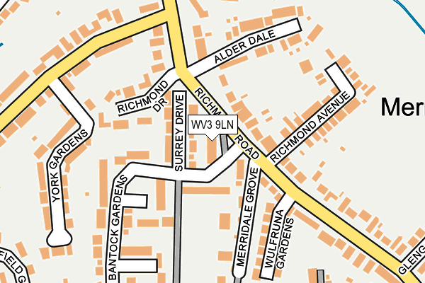 WV3 9LN map - OS OpenMap – Local (Ordnance Survey)