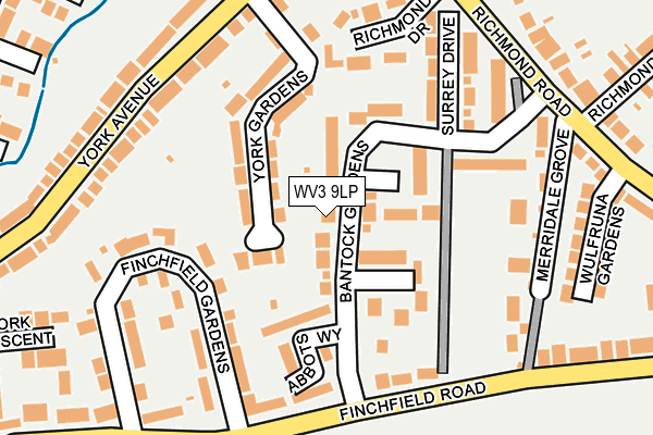 WV3 9LP map - OS OpenMap – Local (Ordnance Survey)