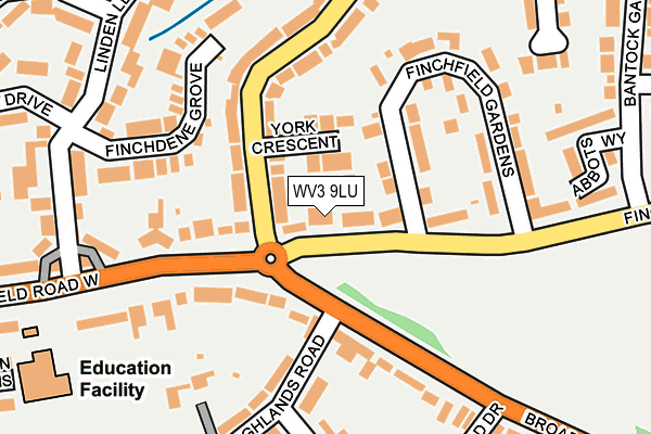 WV3 9LU map - OS OpenMap – Local (Ordnance Survey)