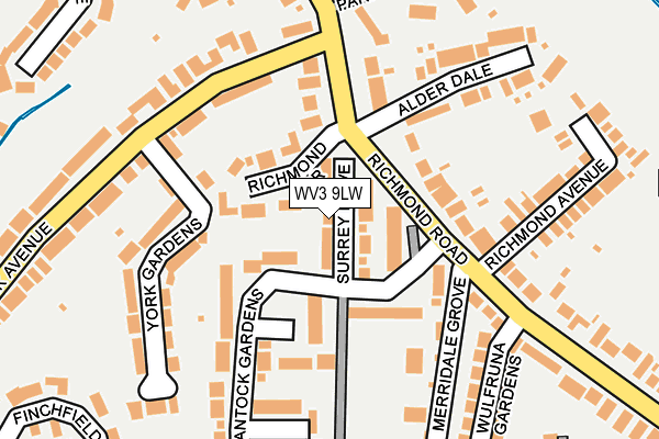 WV3 9LW map - OS OpenMap – Local (Ordnance Survey)