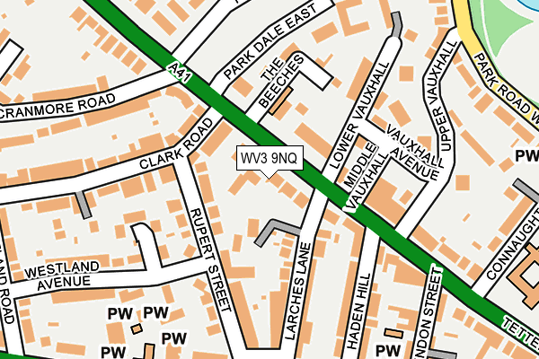 WV3 9NQ map - OS OpenMap – Local (Ordnance Survey)
