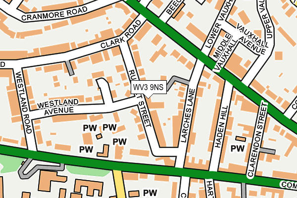 WV3 9NS map - OS OpenMap – Local (Ordnance Survey)