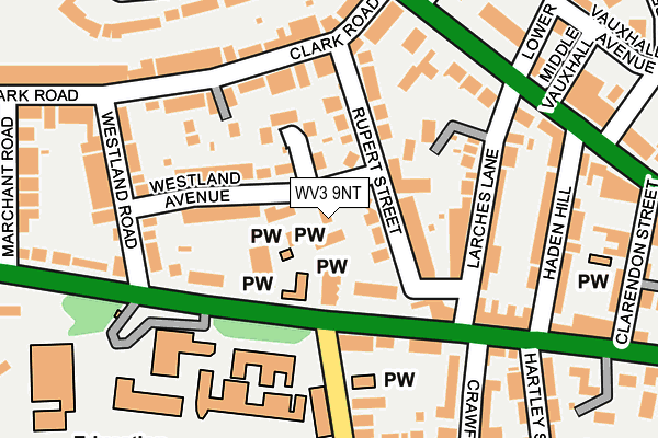 WV3 9NT map - OS OpenMap – Local (Ordnance Survey)