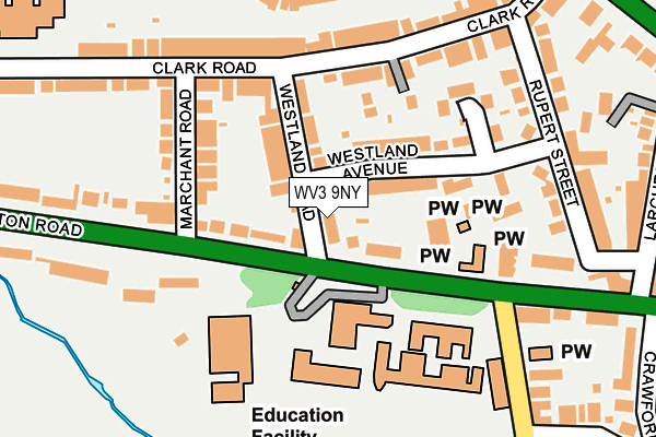 WV3 9NY map - OS OpenMap – Local (Ordnance Survey)