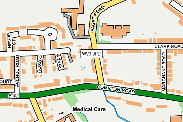 WV3 9PD map - OS OpenMap – Local (Ordnance Survey)