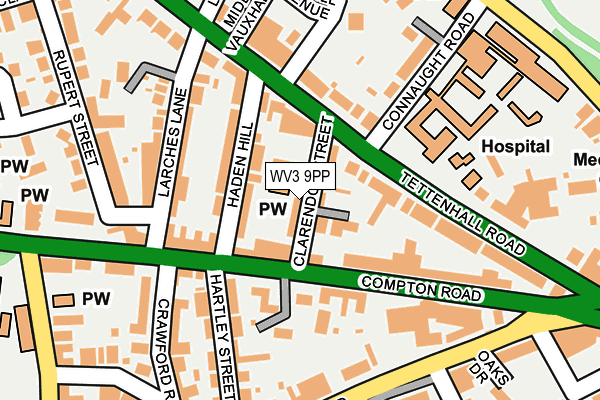 WV3 9PP map - OS OpenMap – Local (Ordnance Survey)
