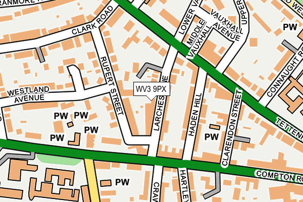 WV3 9PX map - OS OpenMap – Local (Ordnance Survey)