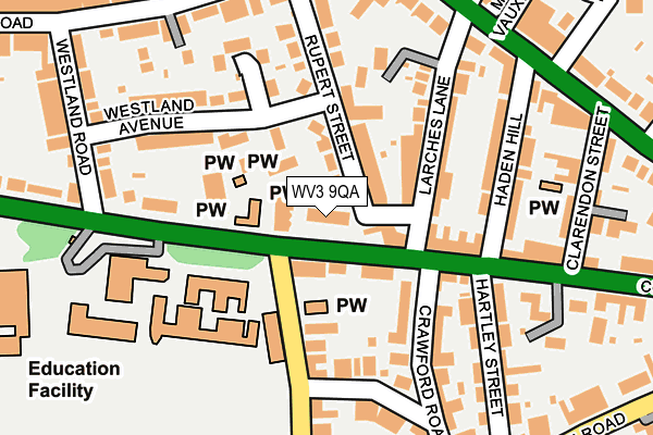 WV3 9QA map - OS OpenMap – Local (Ordnance Survey)