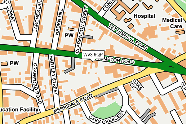 WV3 9QP map - OS OpenMap – Local (Ordnance Survey)