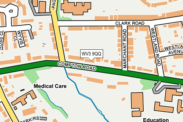 WV3 9QQ map - OS OpenMap – Local (Ordnance Survey)