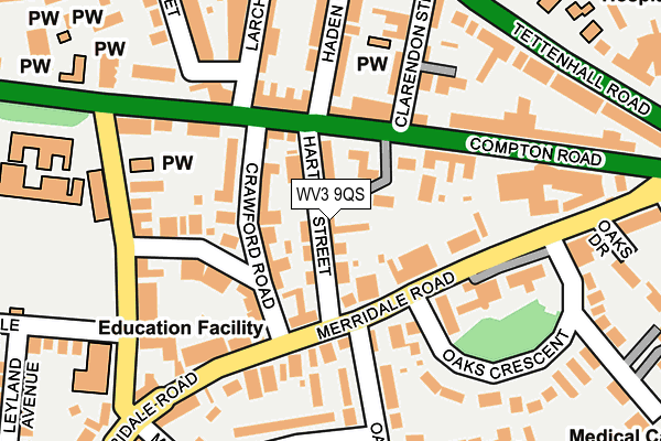 WV3 9QS map - OS OpenMap – Local (Ordnance Survey)