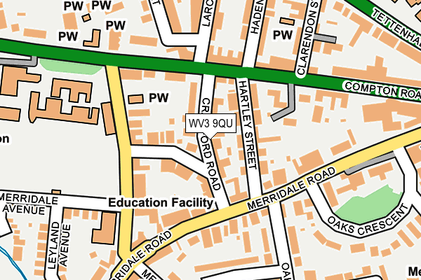 WV3 9QU map - OS OpenMap – Local (Ordnance Survey)