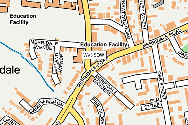 WV3 9QW map - OS OpenMap – Local (Ordnance Survey)
