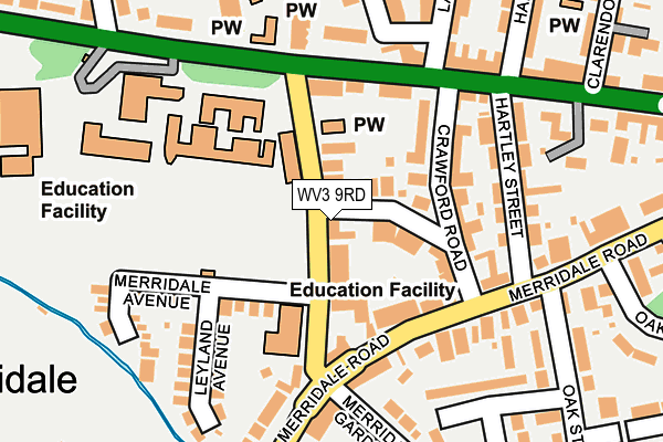 WV3 9RD map - OS OpenMap – Local (Ordnance Survey)