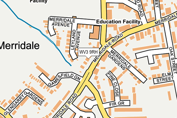WV3 9RH map - OS OpenMap – Local (Ordnance Survey)