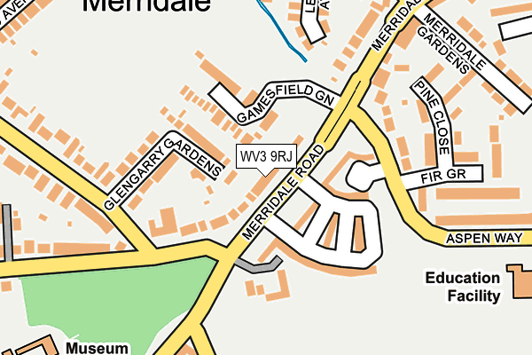 WV3 9RJ map - OS OpenMap – Local (Ordnance Survey)