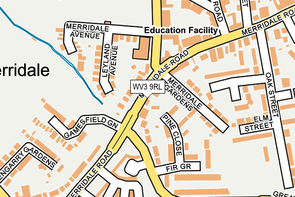 WV3 9RL map - OS OpenMap – Local (Ordnance Survey)