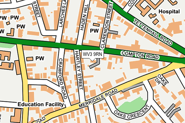 WV3 9RN map - OS OpenMap – Local (Ordnance Survey)