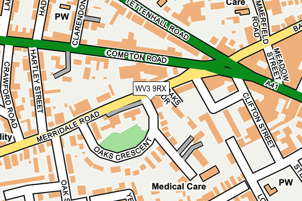 WV3 9RX map - OS OpenMap – Local (Ordnance Survey)