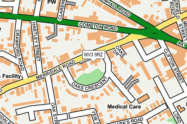 WV3 9RZ map - OS OpenMap – Local (Ordnance Survey)