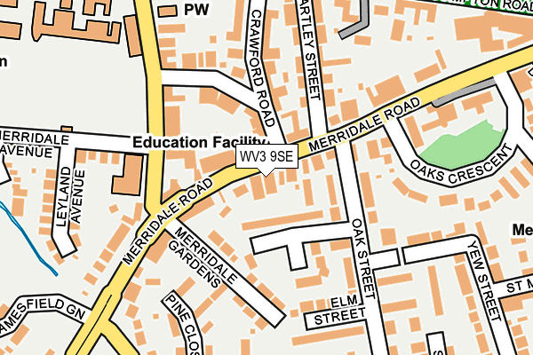 WV3 9SE map - OS OpenMap – Local (Ordnance Survey)