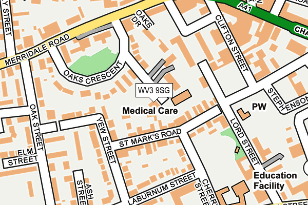 WV3 9SG map - OS OpenMap – Local (Ordnance Survey)