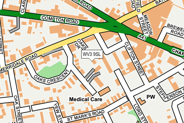 WV3 9SL map - OS OpenMap – Local (Ordnance Survey)